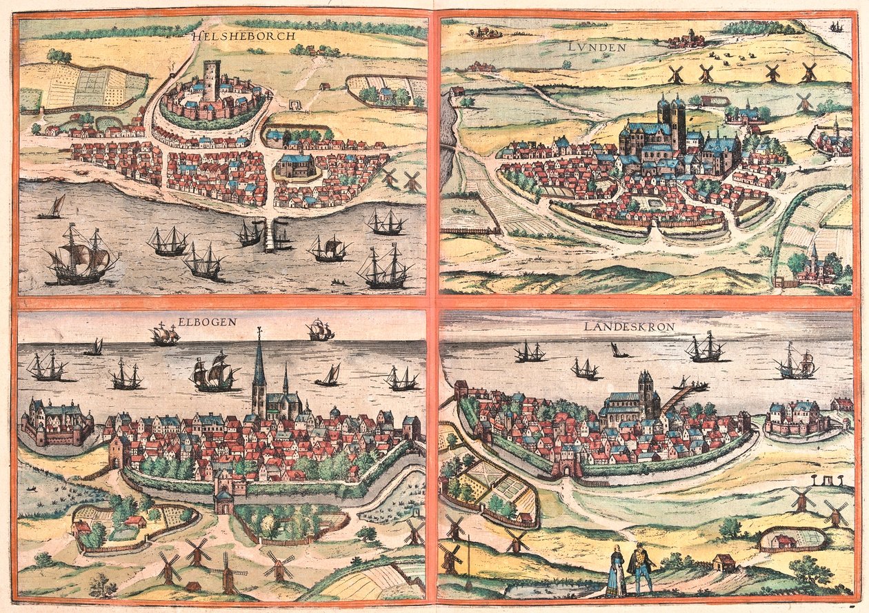 瑞典，载于格奥尔格-布劳恩撰写的 "Civitates Orbis Terrarum"，科隆，1617 年 作者 乔治·布劳恩