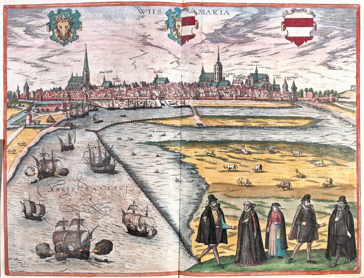 德国威斯马 - 格奥尔格-布劳恩（Georg Braun）1617 年创作的《地球公民》（Civitates Orbis Terrarum）中，科隆 作者 乔治·布劳恩
