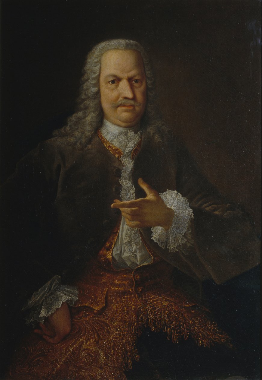 Akinfiy Nikitich Demidov的肖像16781745，1745年之前 作者 乔治·克里斯托夫·格罗斯（Georg Christoph Grooth）