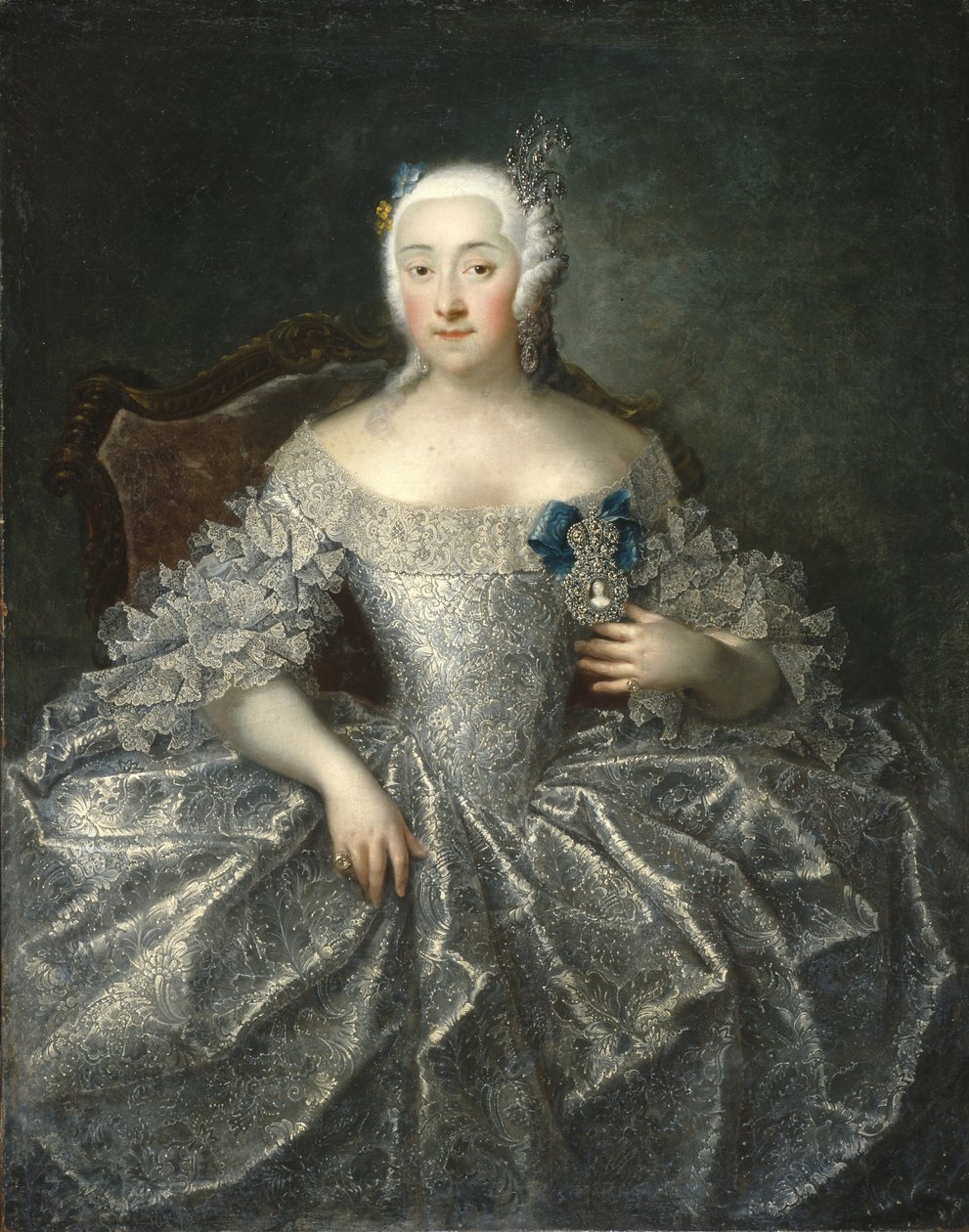 伯爵夫人瓦瓦拉·阿列克谢耶夫娜·谢列梅捷娃的肖像1711-1767，1746 作者 乔治·克里斯托夫·格罗斯（Georg Christoph Grooth）