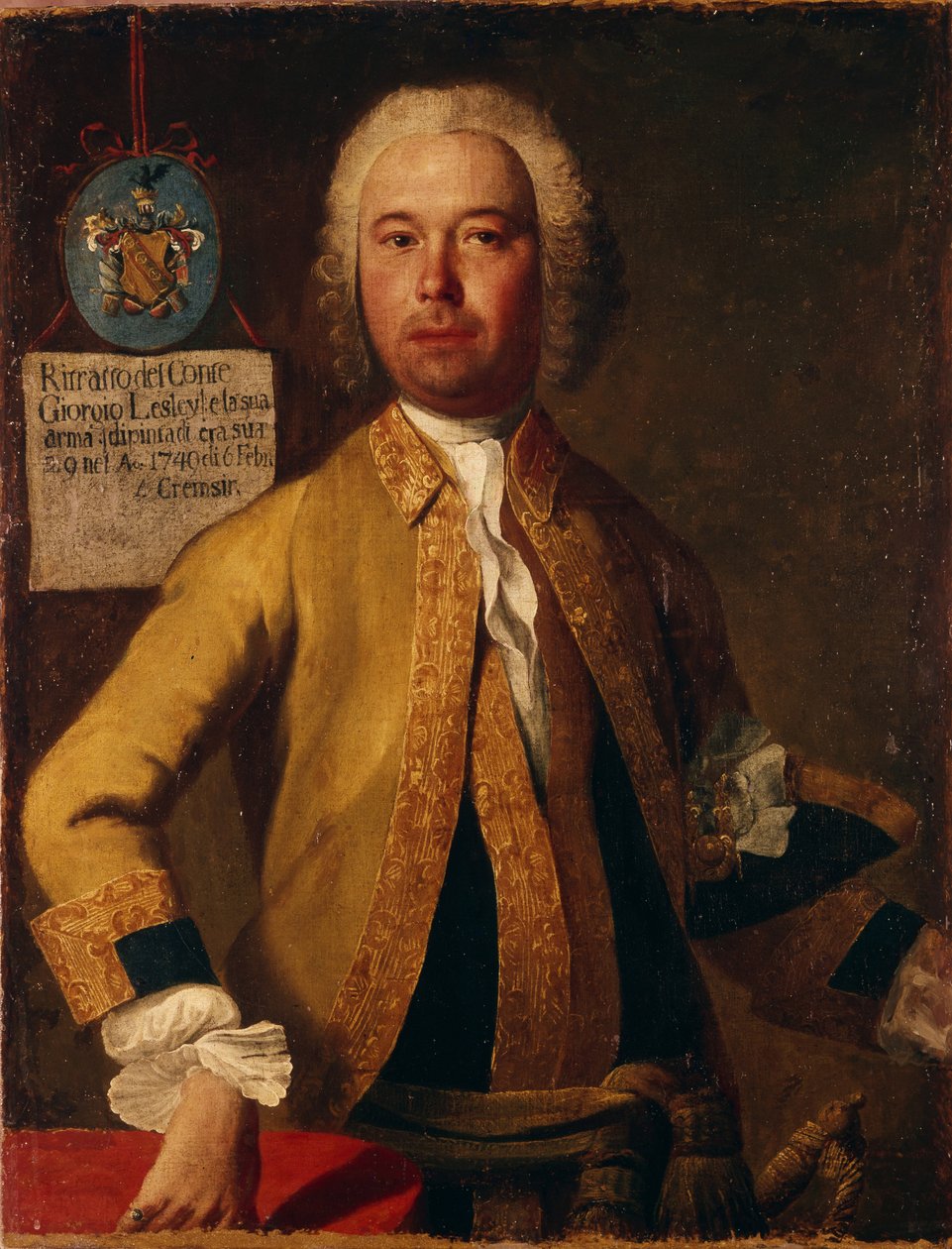 乔治·莱斯利将军伯爵肖像1720-1772，1749年 作者 乔治·克里斯托夫·格罗斯（Georg Christoph Grooth）