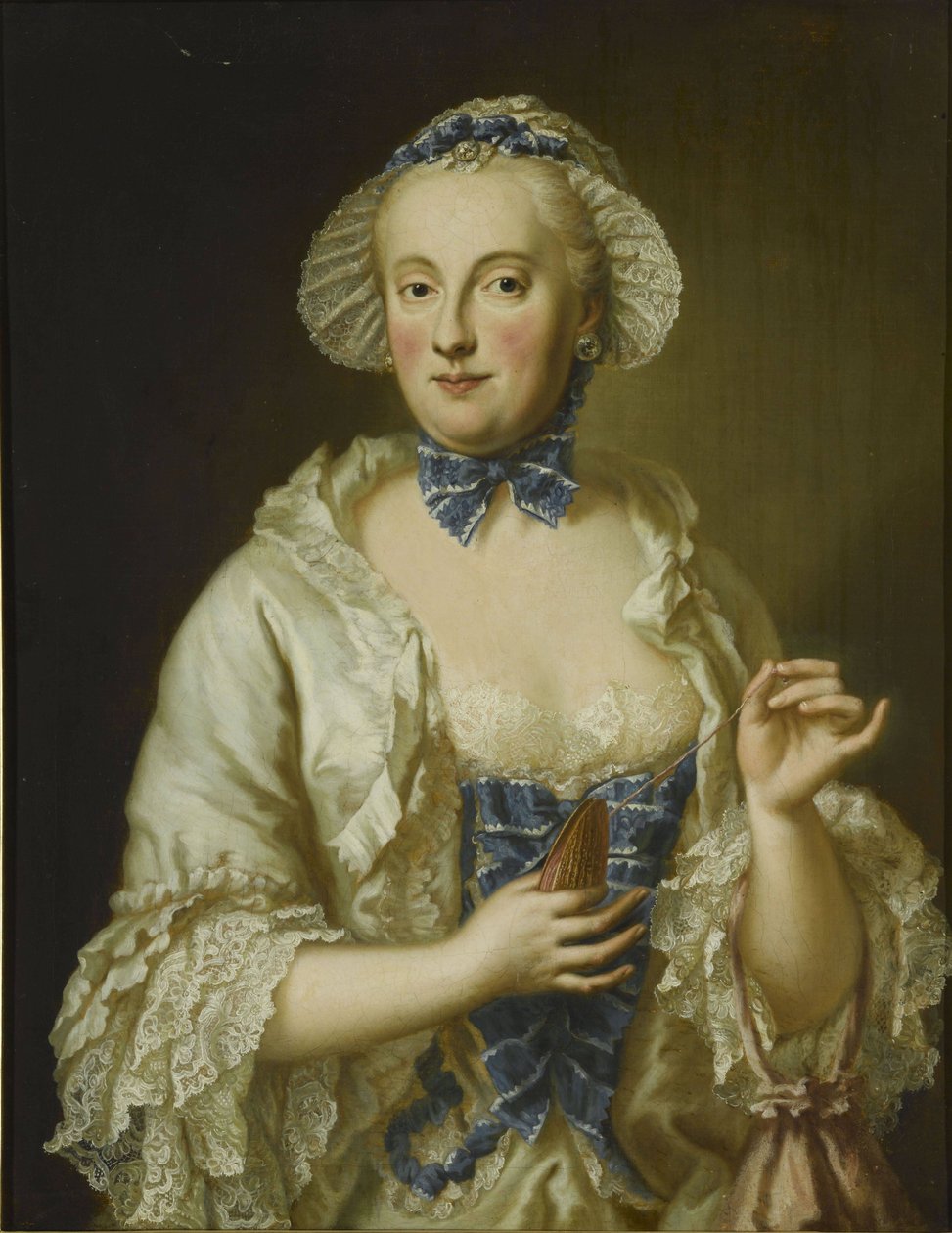 法文：Marie-Anne-Sophie de Saxe，princesse électrice de Bavière（1728-1797 年），巴伐利亚选帝侯玛丽亚-安娜-索菲亚-萨克森的肖像（1728-1797 年） 作者 乔治·德斯马里斯