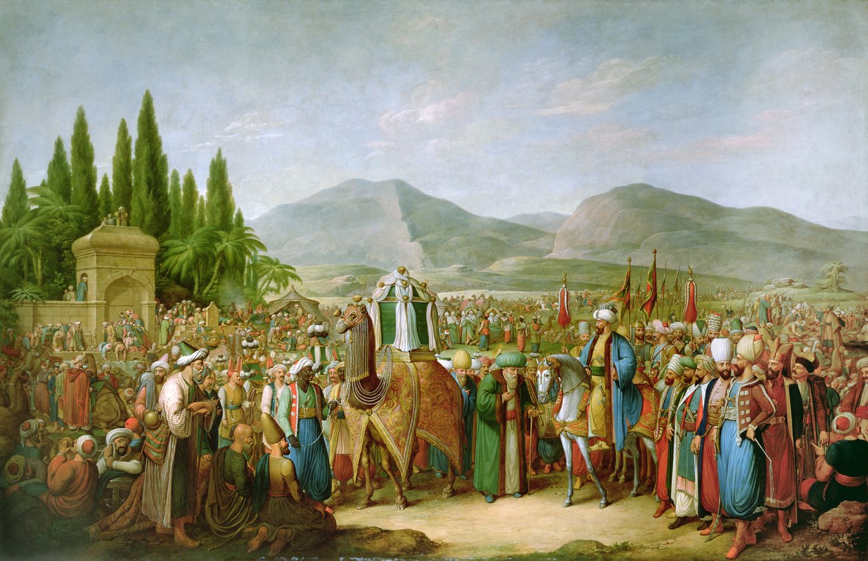 黎巴嫩统治者Emir Bechir Shihab II，1831年St Jean dAcre之前向Ibrahim Pasha致敬 作者 乔治·伊曼纽尔·奥皮兹