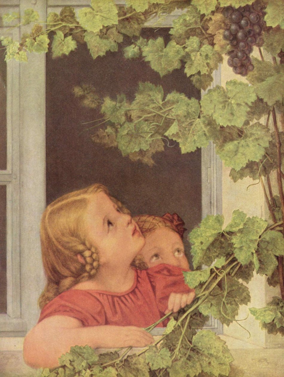 德语: Kinder am Fenster 窗边的孩子们 作者 格奥尔格·弗里德里希·克斯廷