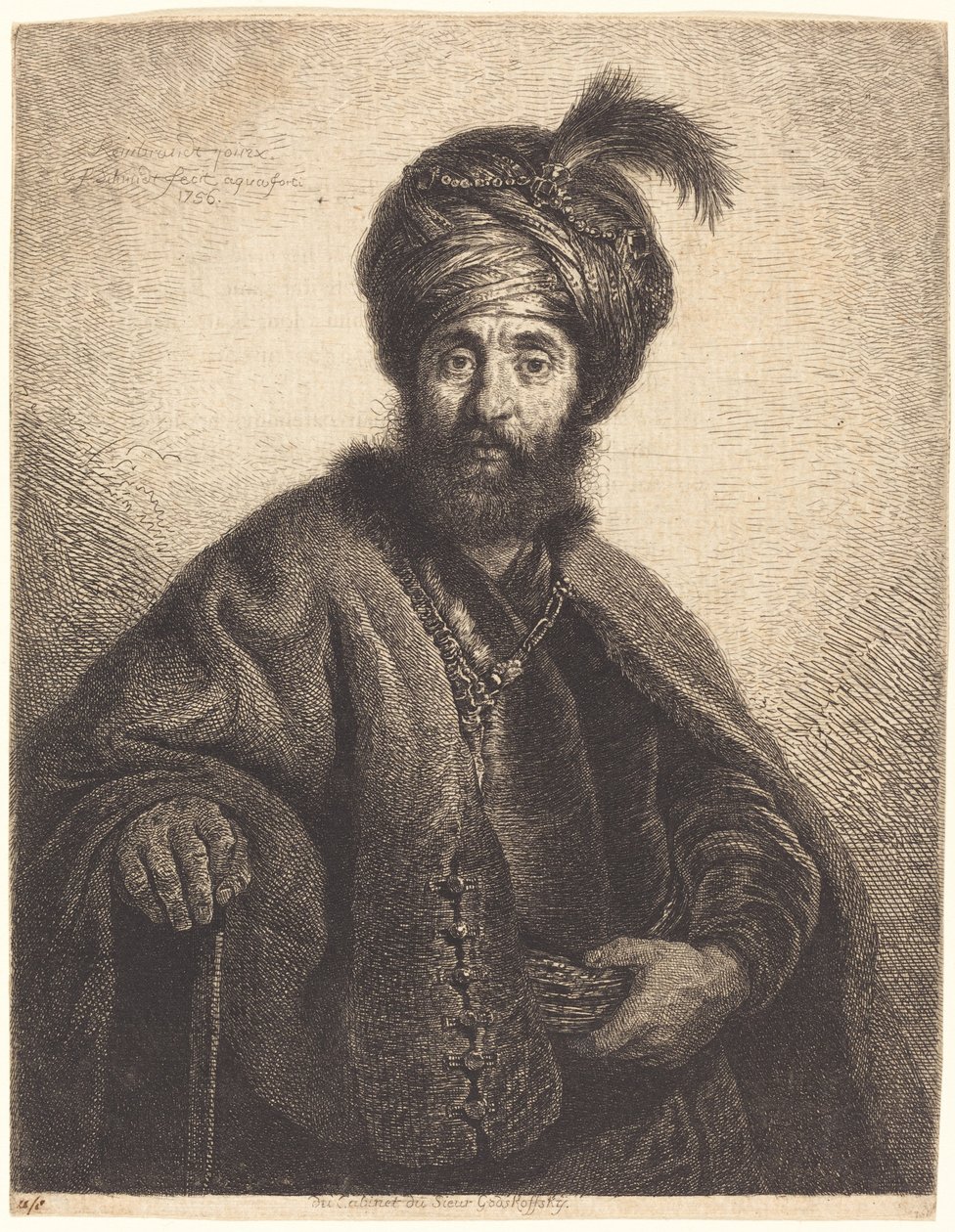 波斯人 作者 Georg Friedrich Schmidt 模仿 Rembrandt van Rijn