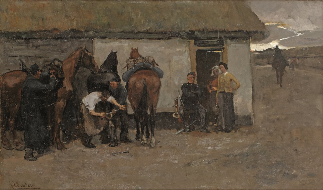 铁匠，约 1881-84 年（布面油画） 作者 格奥尔格·亨德里克·布莱特纳