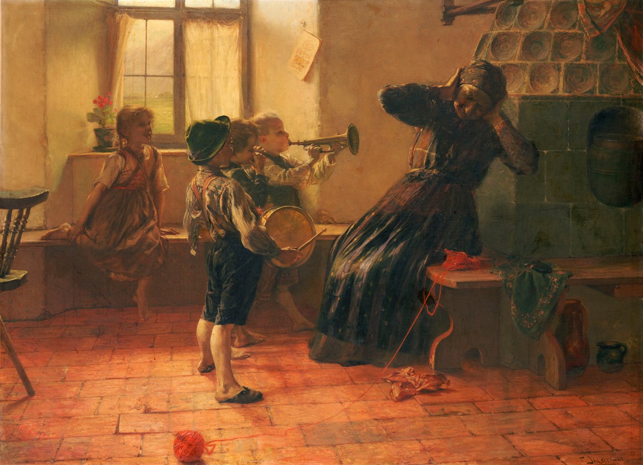 音乐会（布面油画） 作者 乔治·雅各比德斯（Georg Jakobides）