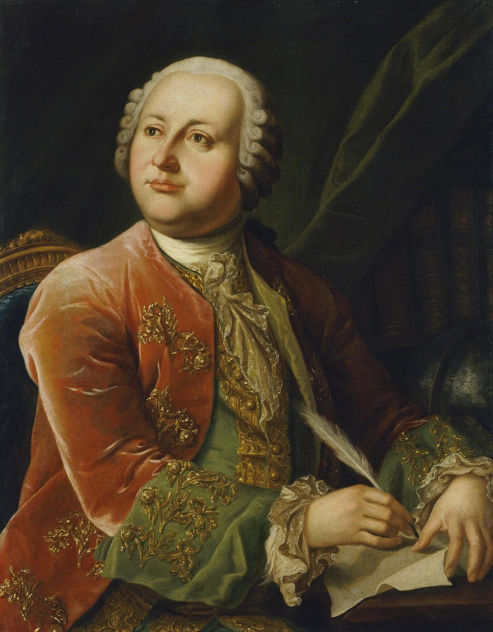 米哈伊尔-罗蒙诺索夫（Mikhail Vassilievitch Lomonossov）（1711-1765 年）的肖像 par Anonymous，18 世纪下半叶 d