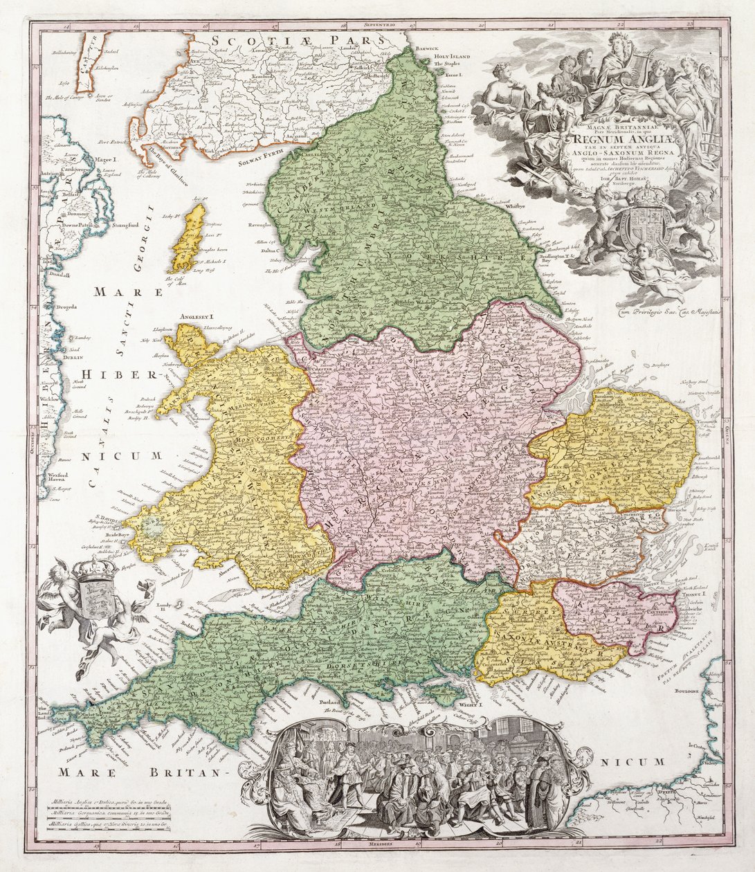 英格兰地图，1760年 作者 乔治·马修·塞特