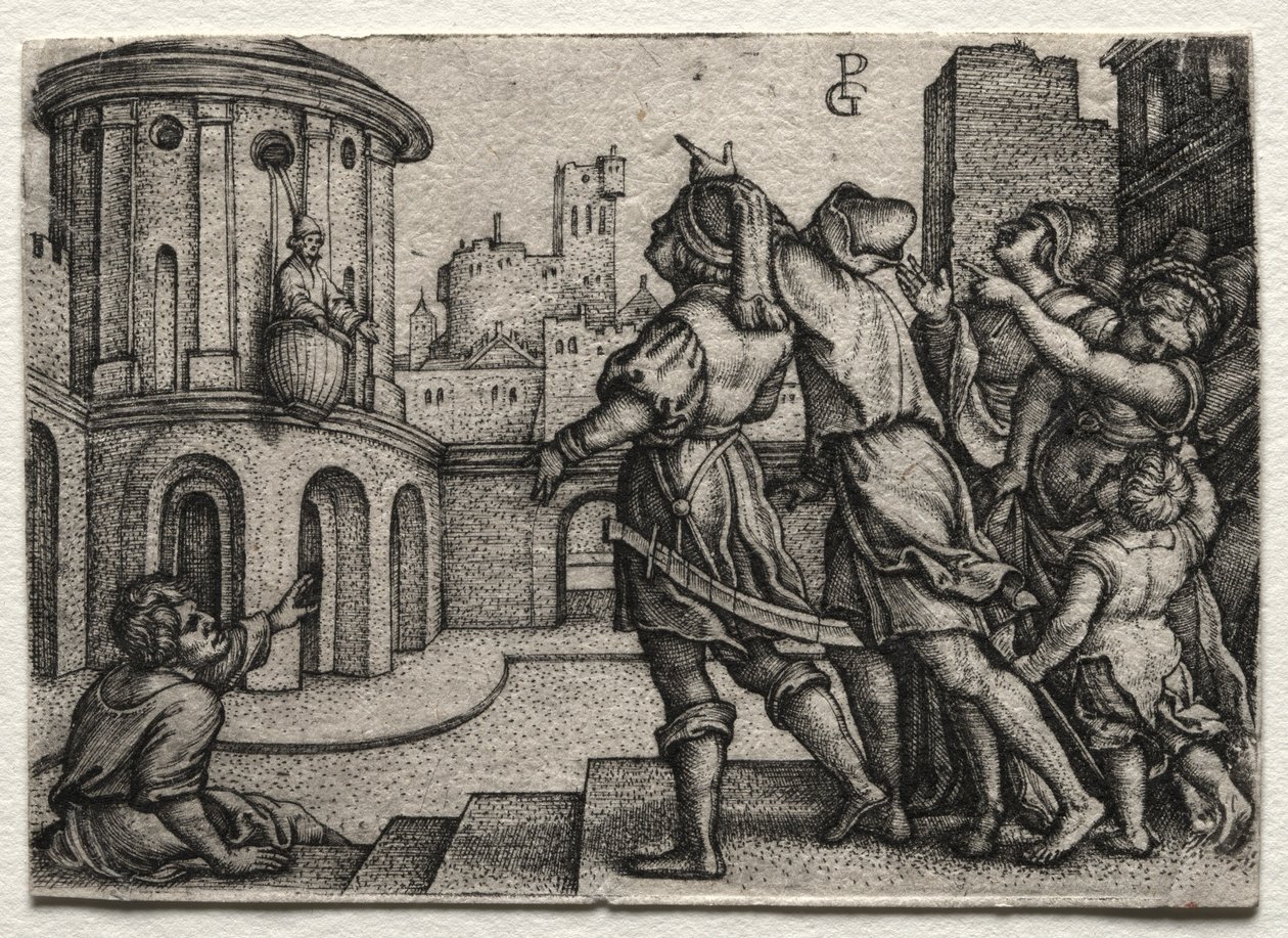 维吉尔（Virgil）挂在篮子里，约1541-42年。 作者 乔治·彭茨