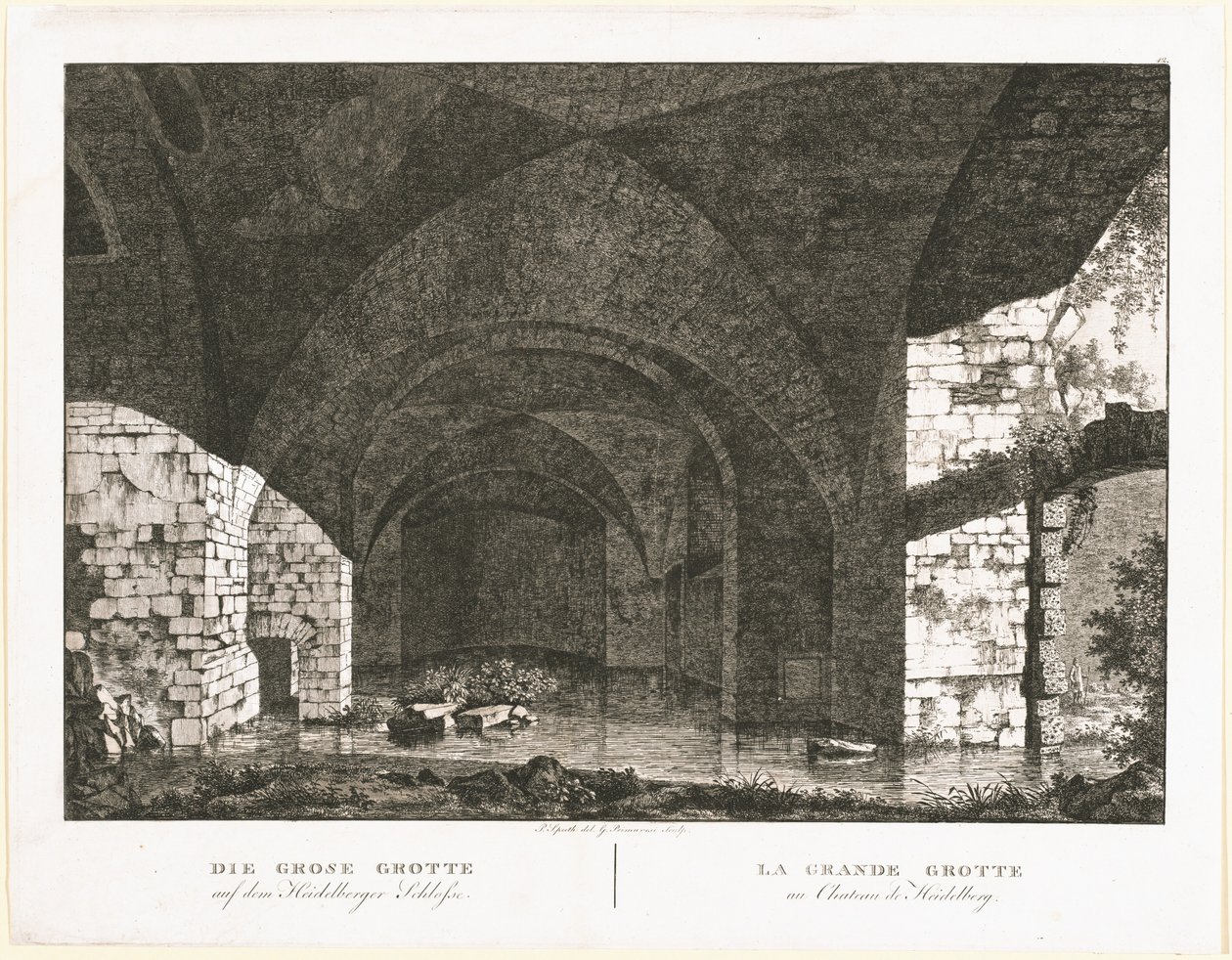 海德堡城堡的大石窟（Die Grosse Grotte auf dem Heidelberger Schlosse） 作者 Georg Primavesi，根据 Peter Speeth