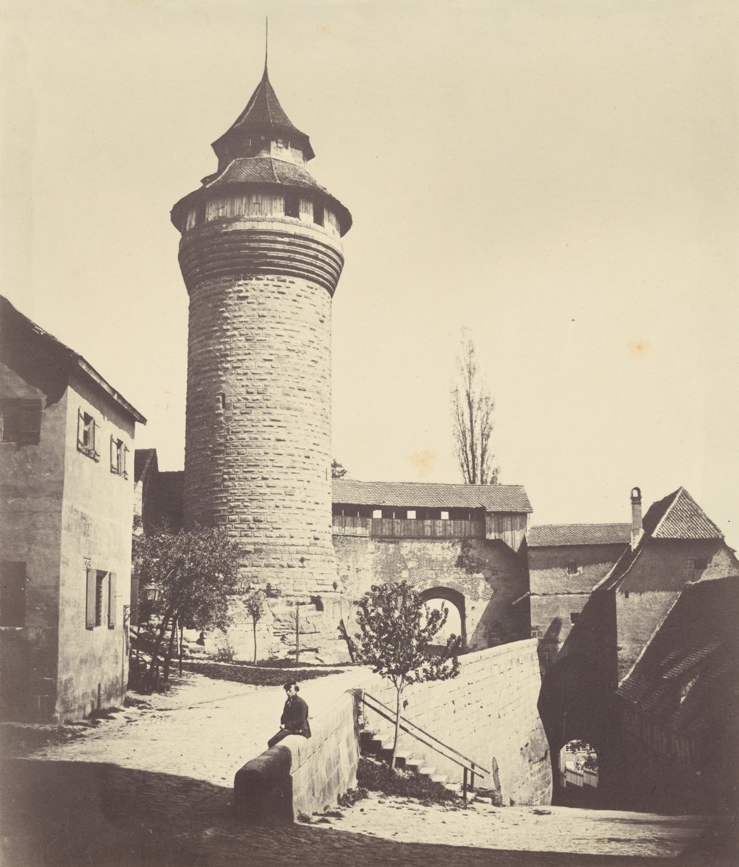 Der Runde Turm und der Festung in Nürnberg（纽伦堡的圆塔和要塞），约 1852 年（照片） 作者 乔治·施密特