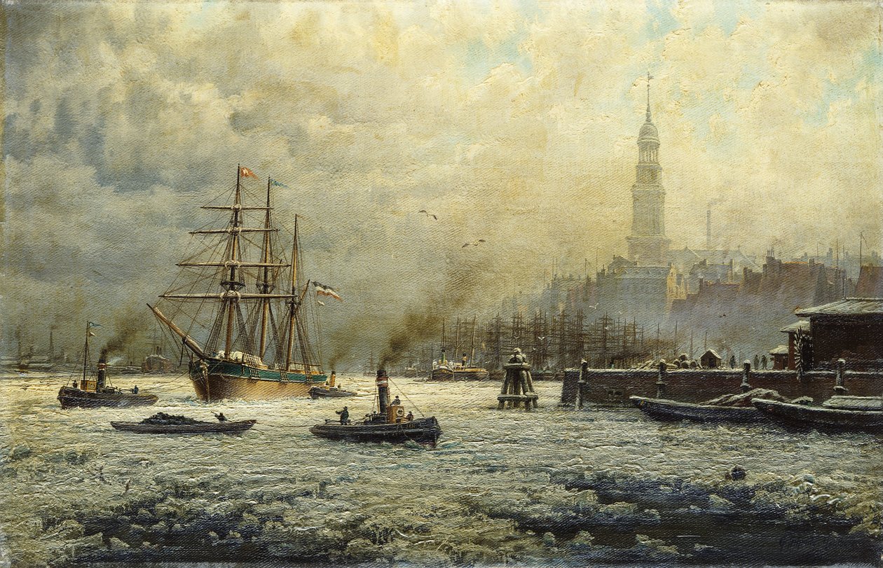 汉堡港，1893年 作者 乔治·史密兹