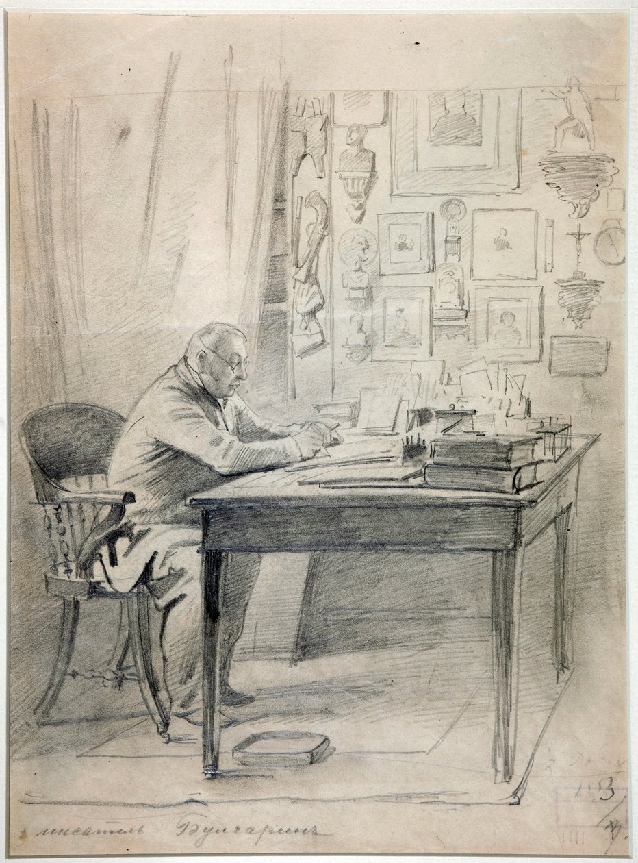 法代-布尔加林 - 作家法代-布尔加林（1789-1859 年）肖像 par Timm, Vasily (George Wilhelm) (1820-1895) 作者 乔治·威廉·蒂姆