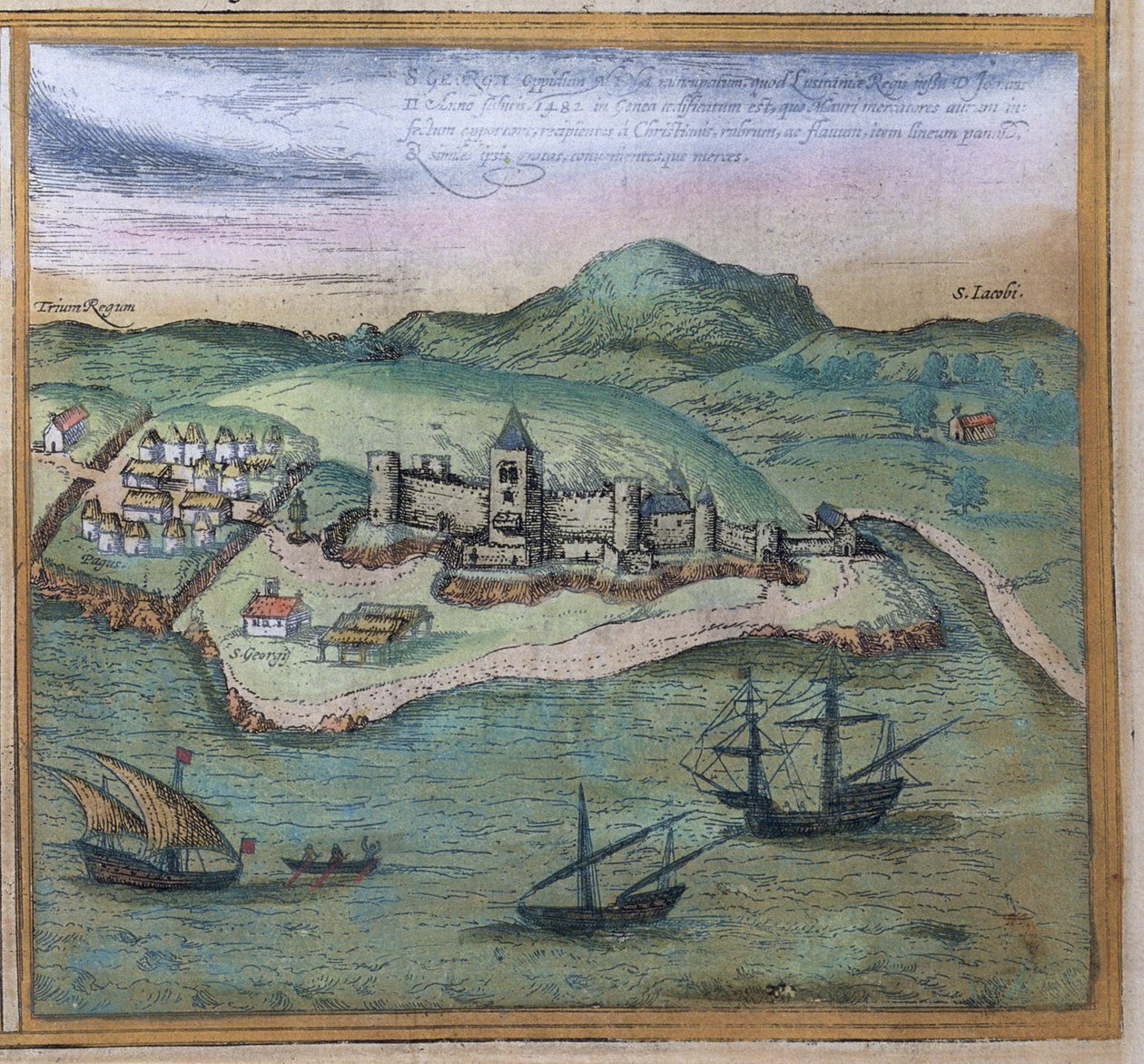 埃尔米纳从世界，c.1572 作者 乔治·布劳恩（Georg Braun）和弗朗兹·霍根伯格（Franz Hogenberg）