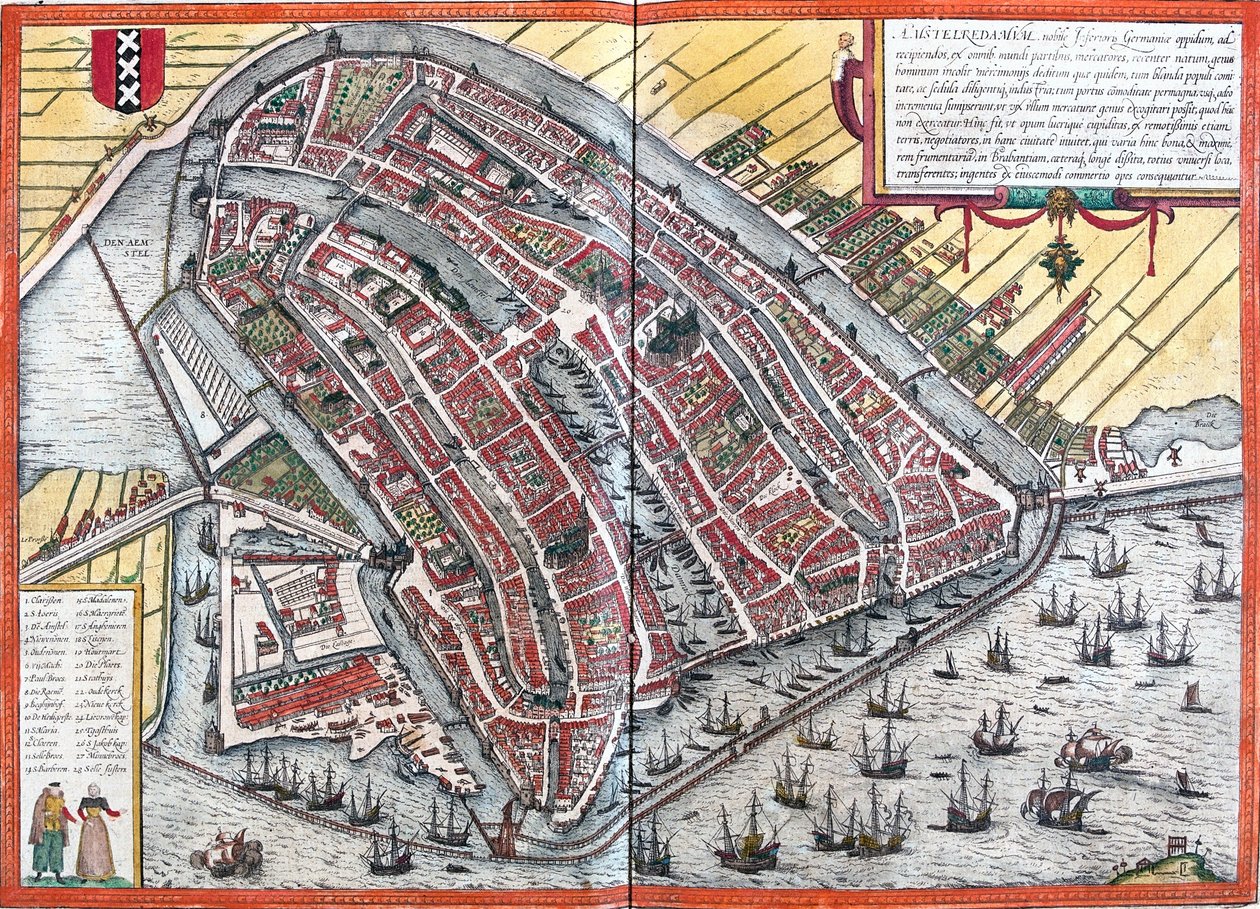 荷兰阿姆斯特丹 作者 格奥尔格和霍根伯格·弗朗茨 (1535-90) 布劳恩