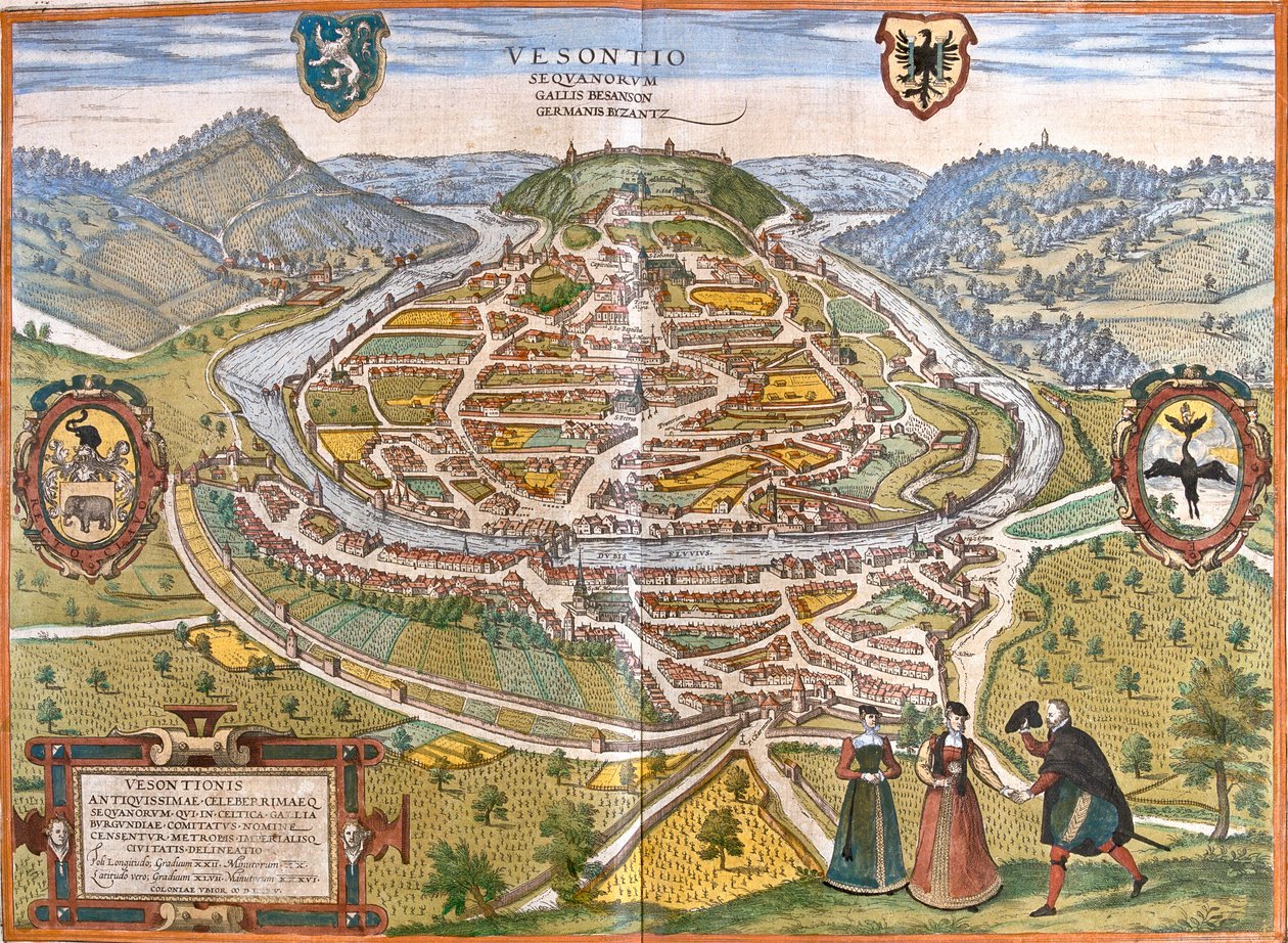 法国贝桑松 作者 格奥尔格和霍根伯格·弗朗茨 (1535-90) 布劳恩