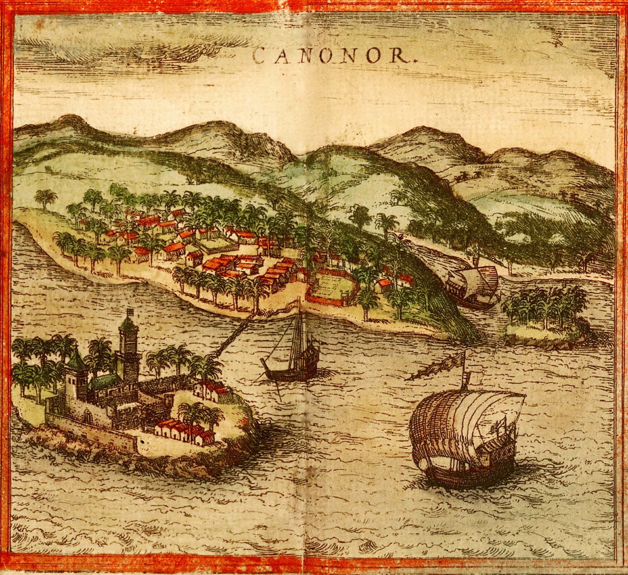 印度卡努尔坎纳诺尔 作者 格奥尔格和霍根伯格·弗朗茨 (1535-90) 布劳恩