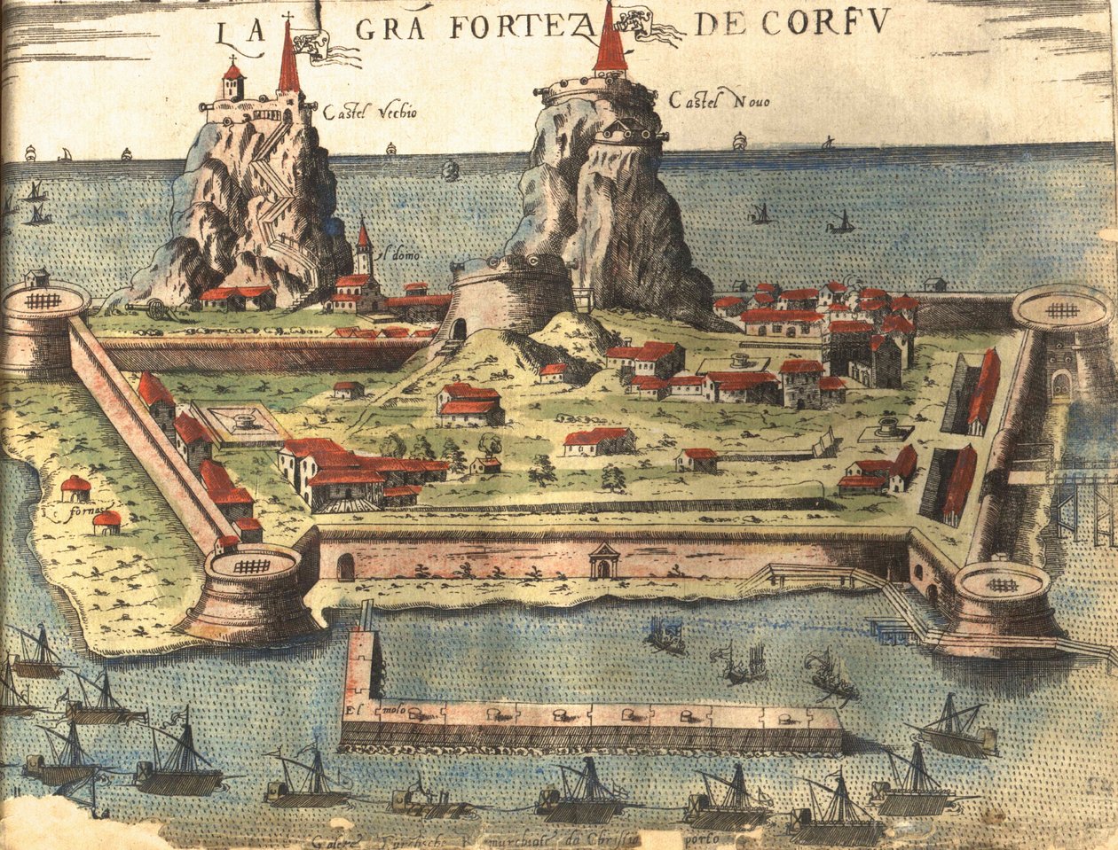 希腊科孚岛 作者 格奥尔格和霍根伯格·弗朗茨 (1535-90) 布劳恩