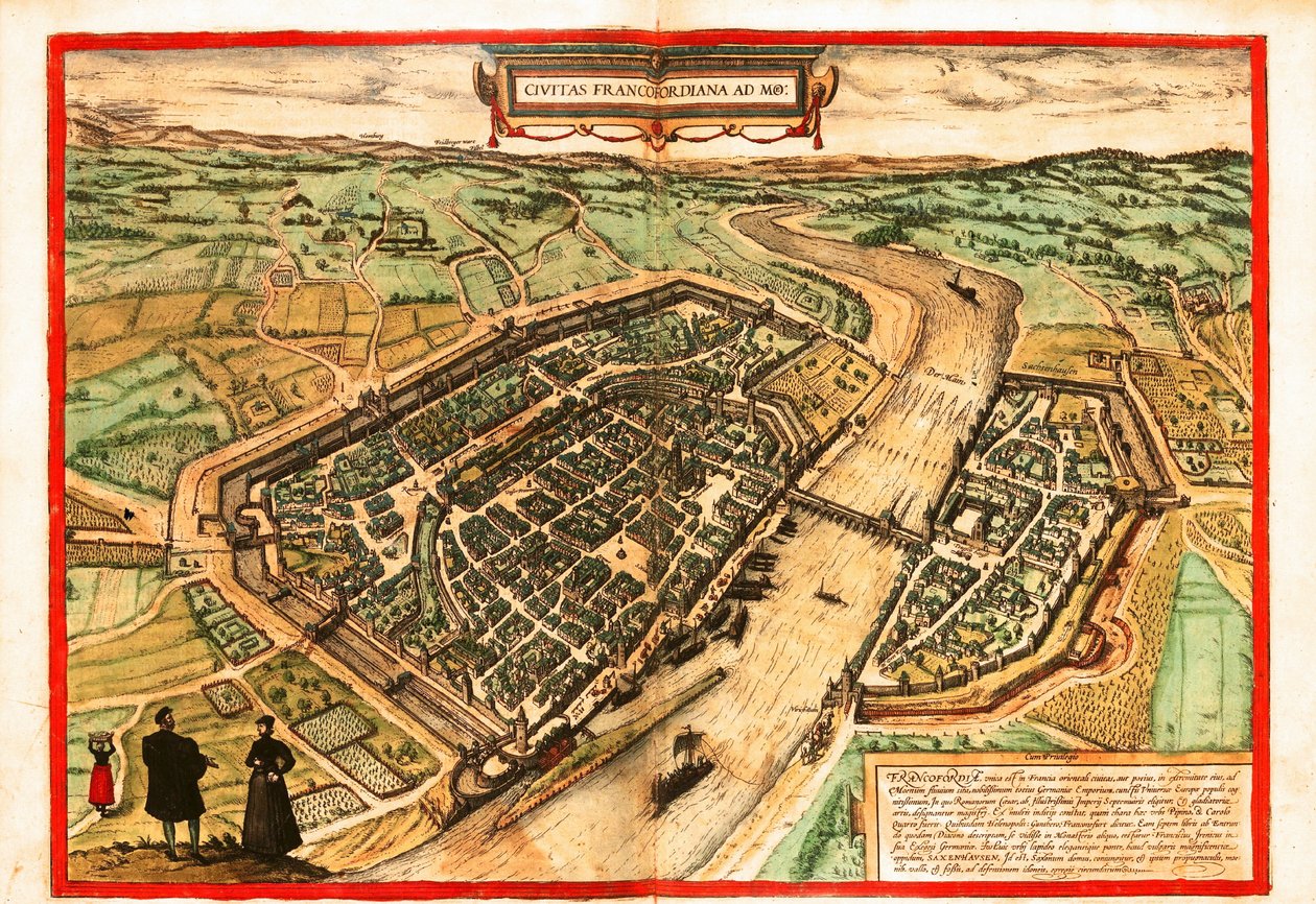 美因河畔的法兰克福 作者 格奥尔格和霍根伯格·弗朗茨 (1535-90) 布劳恩