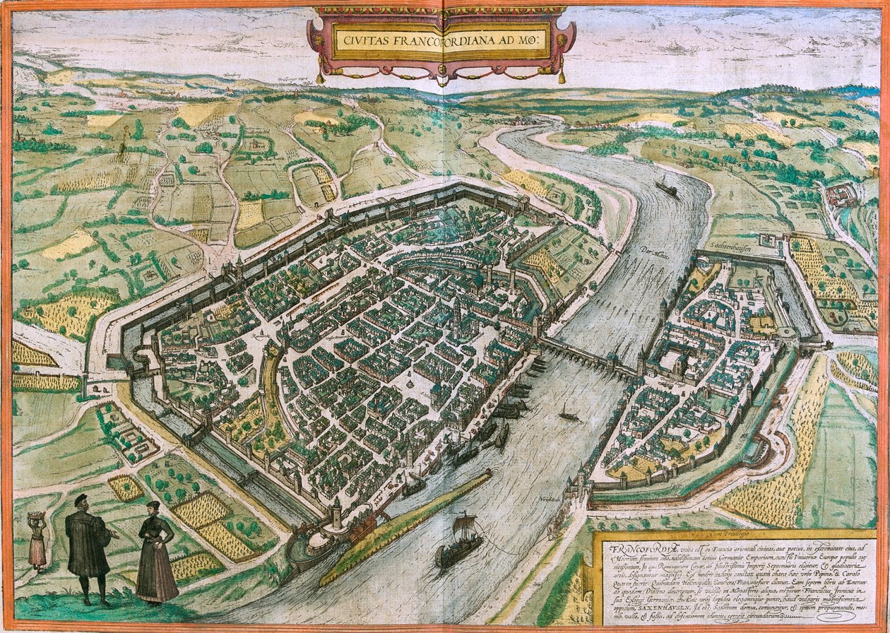 法兰克福 , 德国 作者 格奥尔格和霍根伯格·弗朗茨 (1535-90) 布劳恩
