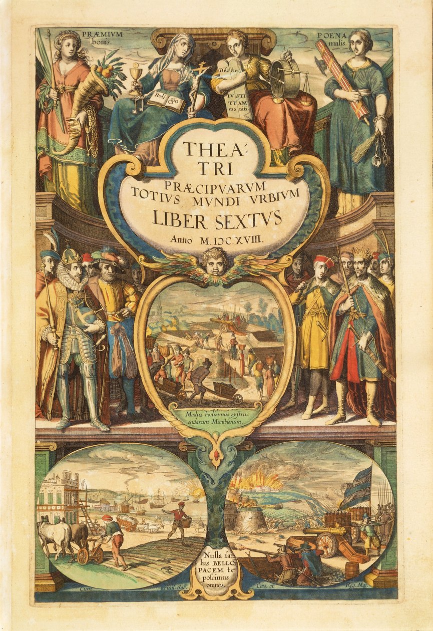 第六卷正面插图，摘自Georg Braun的《Civitates Orbis Terrarum》。 作者 弗兰斯