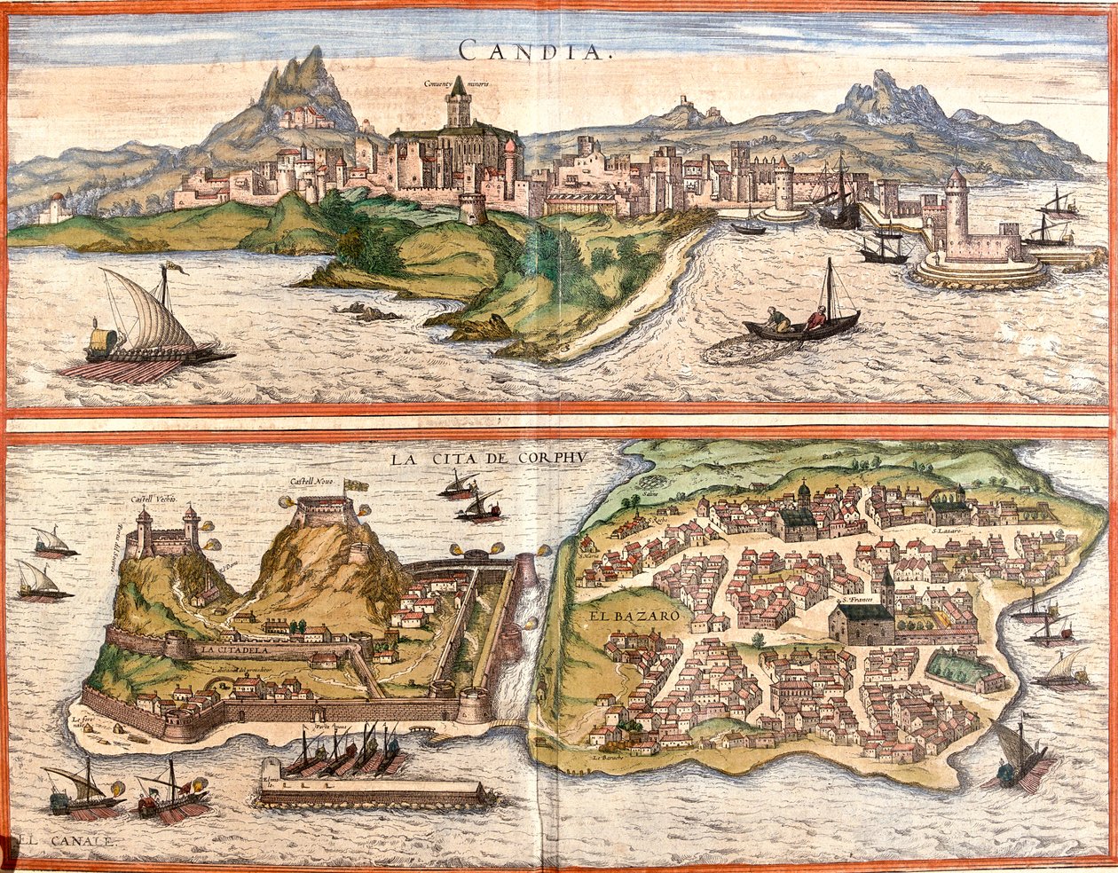 希腊科孚岛伊拉克利翁 作者 格奥尔格和霍根伯格·弗朗茨 (1535-90) 布劳恩