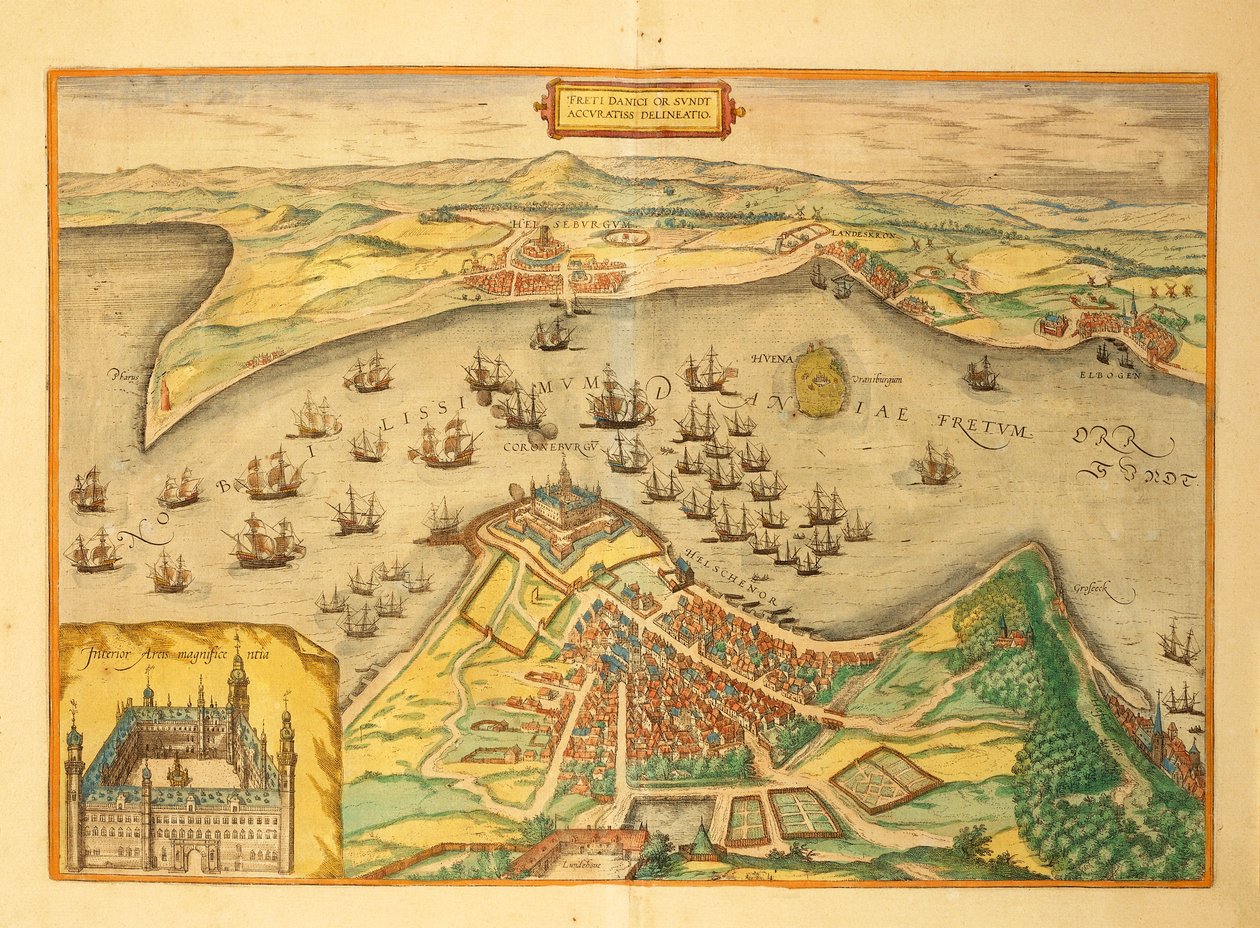 克伦堡，来自乔治-布劳恩的《Civitates Orbis Terrarum》。 作者 弗兰斯