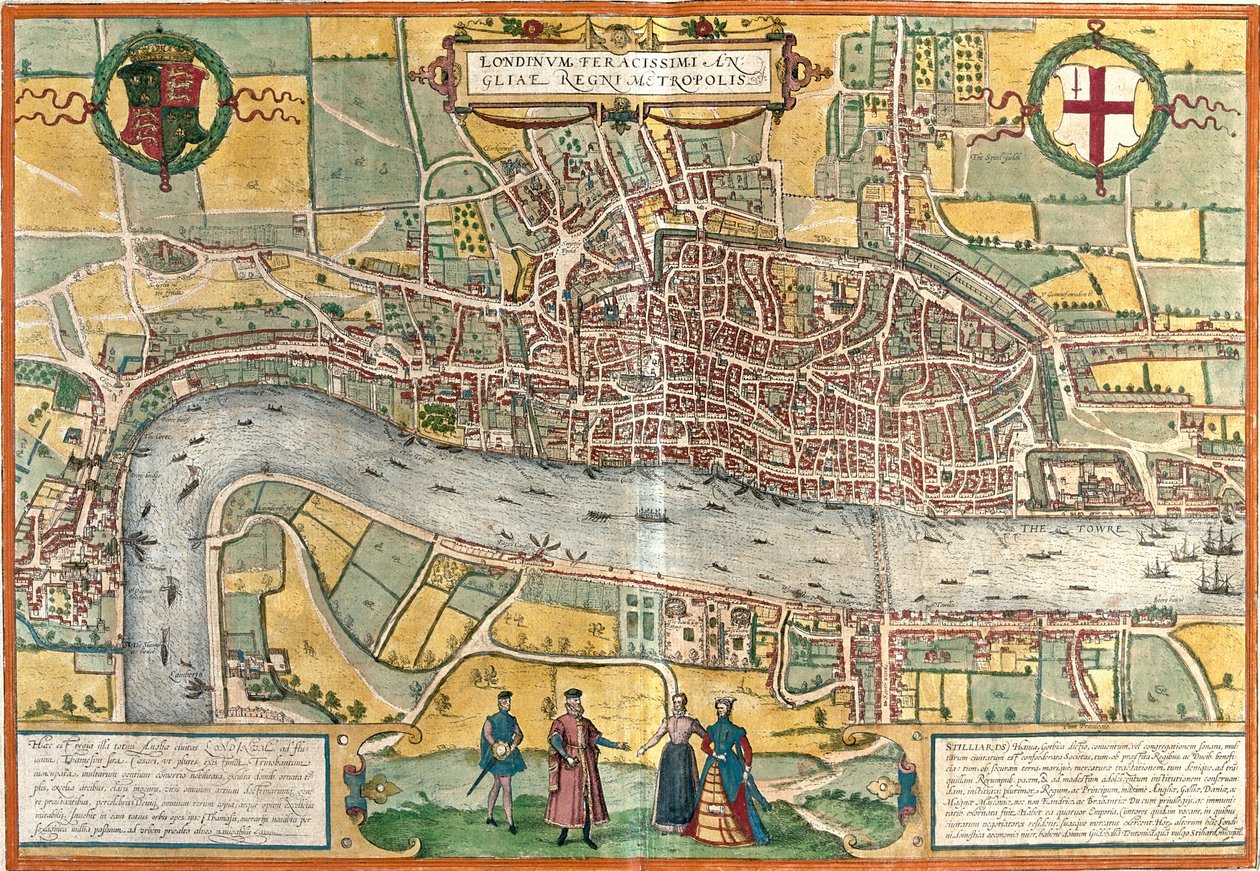 英国伦敦 作者 格奥尔格和霍根伯格·弗朗茨 (1535-90) 布劳恩