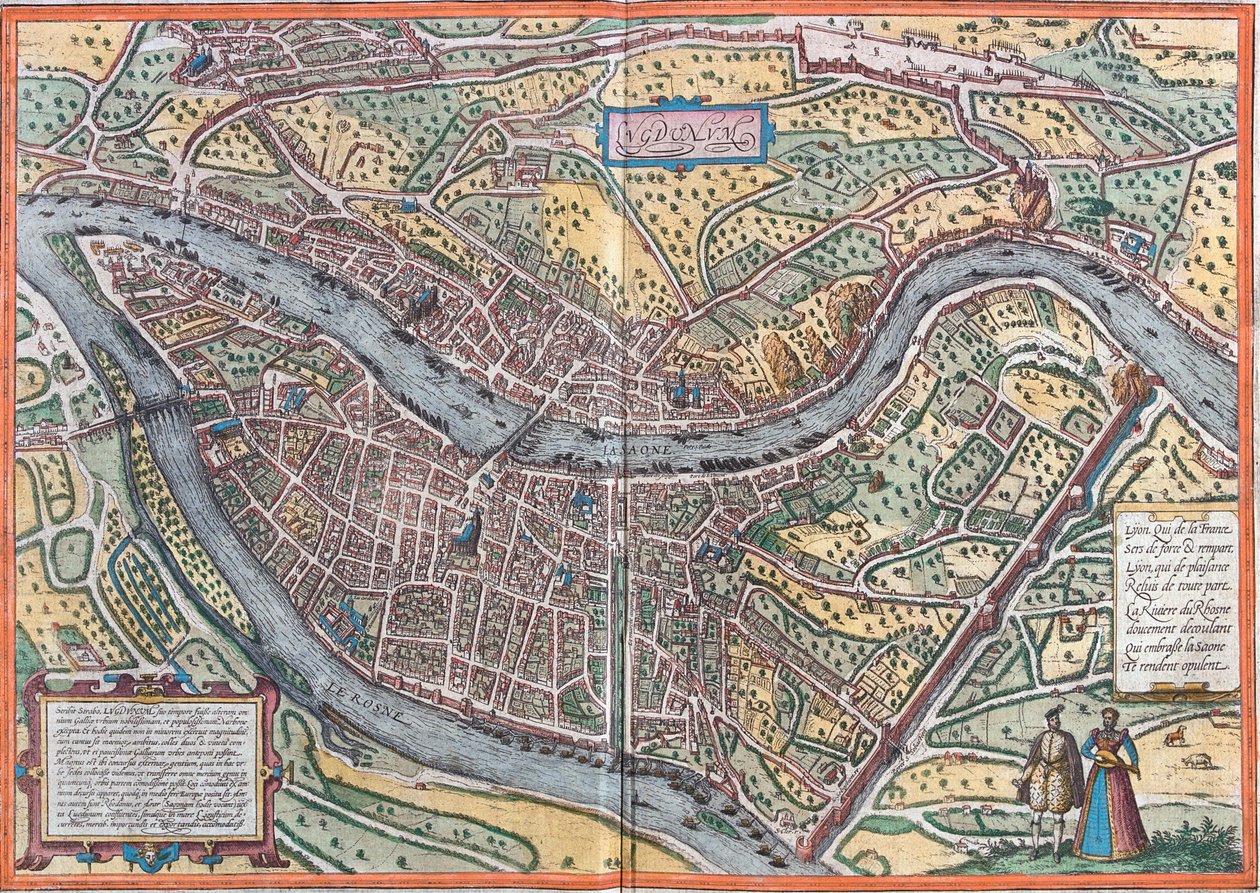 法国里昂 作者 格奥尔格和霍根伯格·弗朗茨 (1535-90) 布劳恩