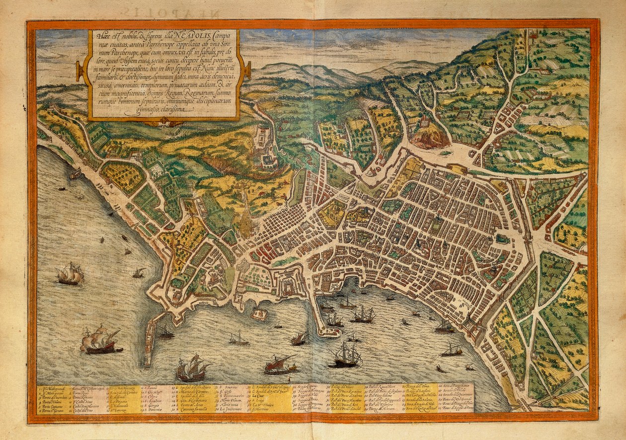Georg Braun的Civitates Orbis Terrarum地图。 作者 弗兰斯