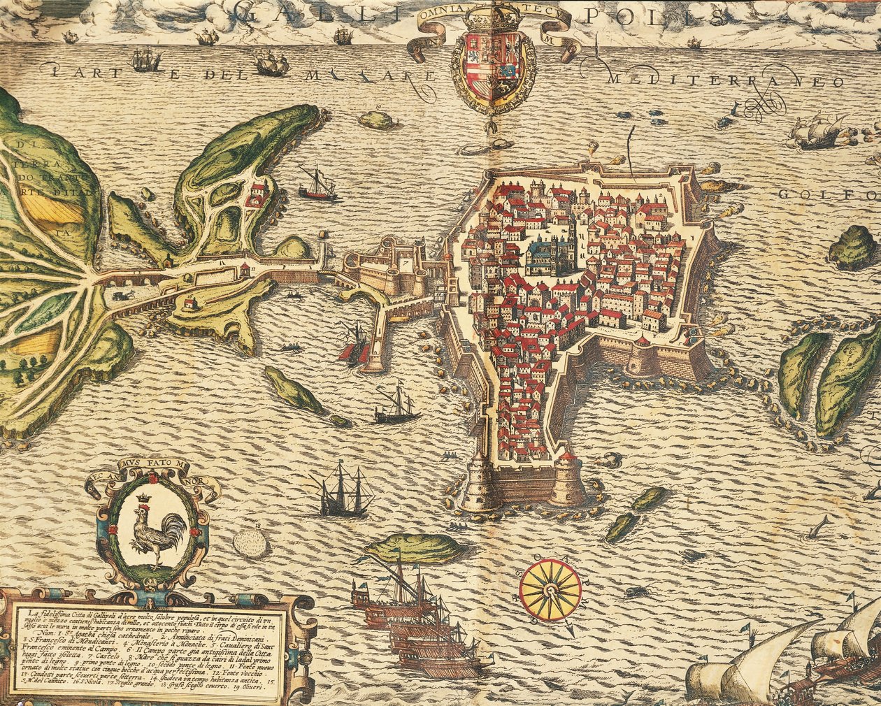 加利波利地图，来自Georg Braun的Civitates Orbis Terrarum。 作者 弗兰斯