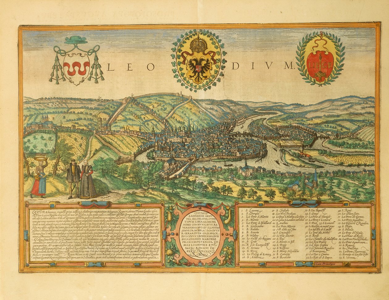 列日地图来自Georg Braun的Civitates Orbis Terrarum。 作者 弗兰斯