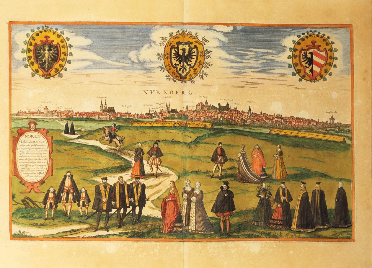纽伦堡地图来自Georg Braun的Civitates Orbis Terrarum。 作者 弗兰斯
