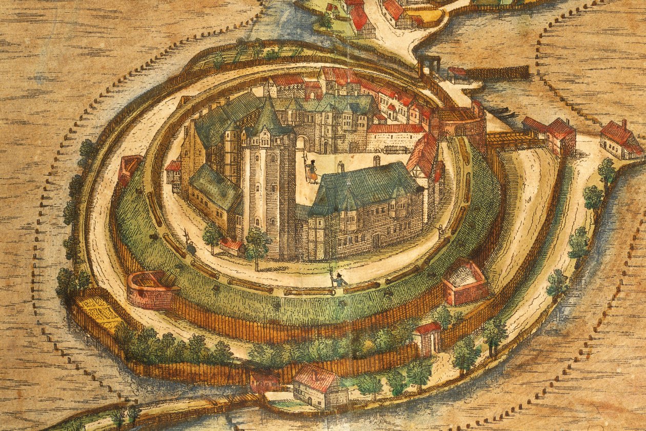 Ratzeburg地图来自Georg Braun的Civitates Orbis Terrarum。 作者 弗兰斯