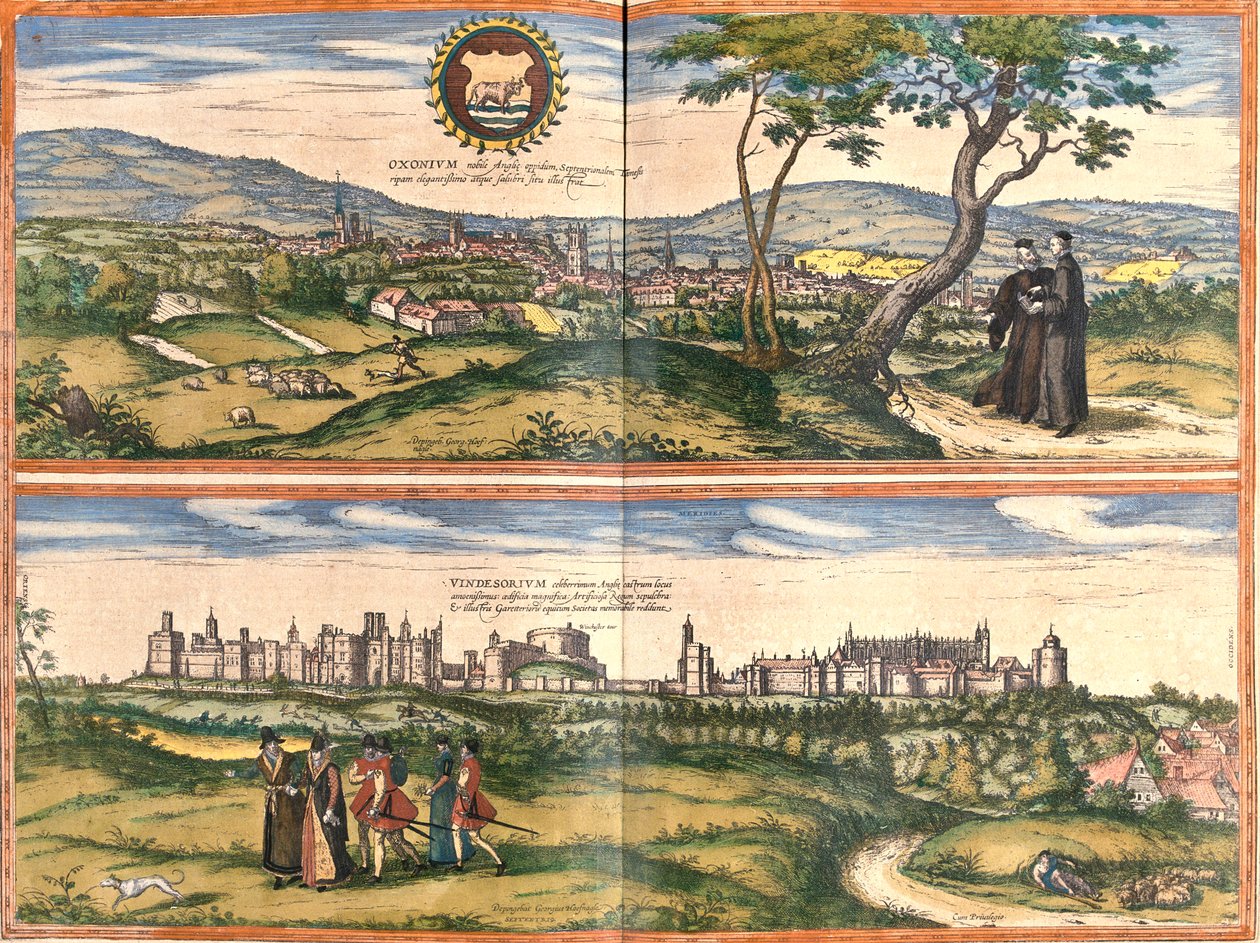 英国牛津、温莎城堡 作者 格奥尔格和霍根伯格·弗朗茨 (1535-90) 布劳恩