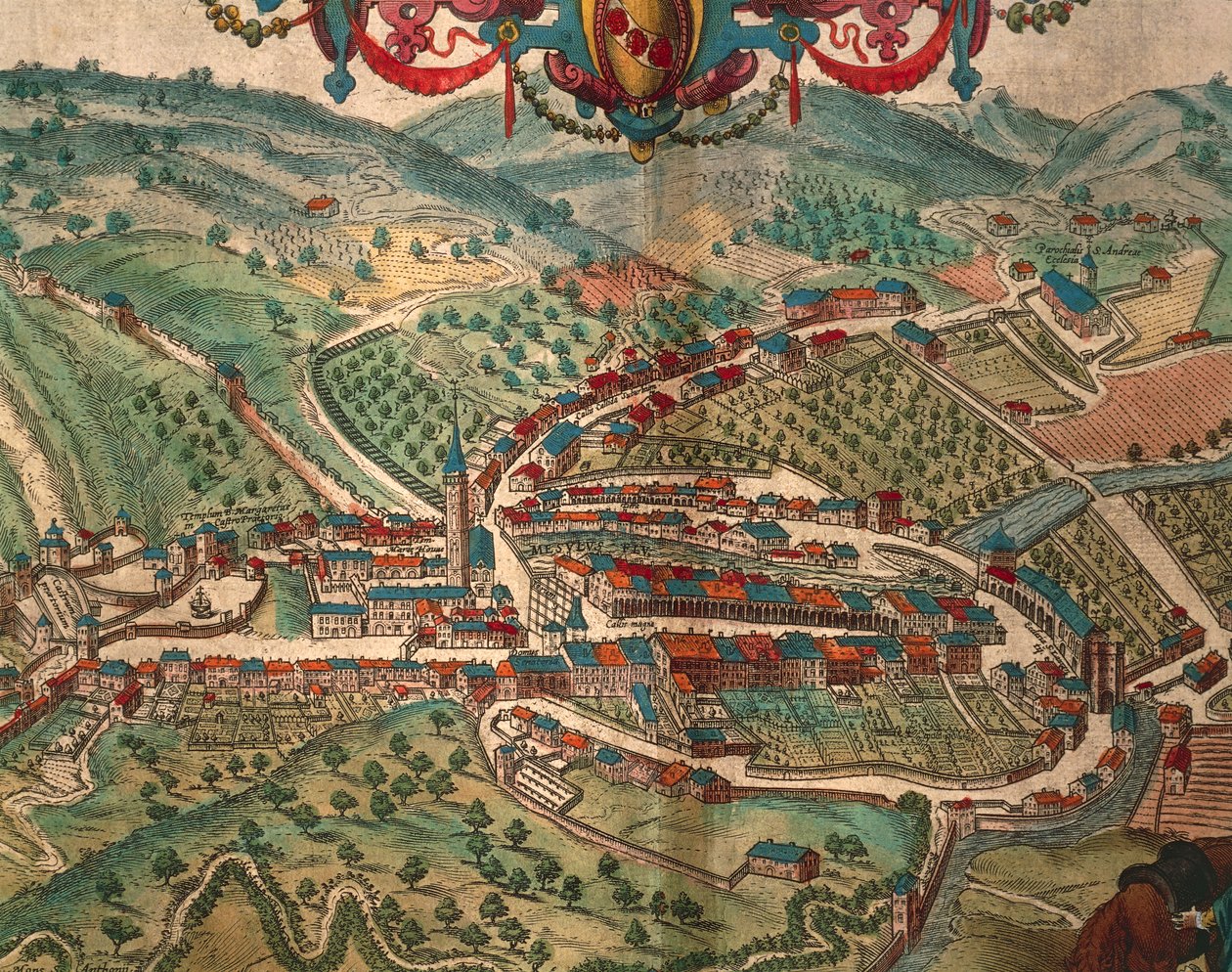 乔治-布劳恩所著的《Civitates Orbis Terrarum》中的Serravalle琐事 作者 弗兰斯