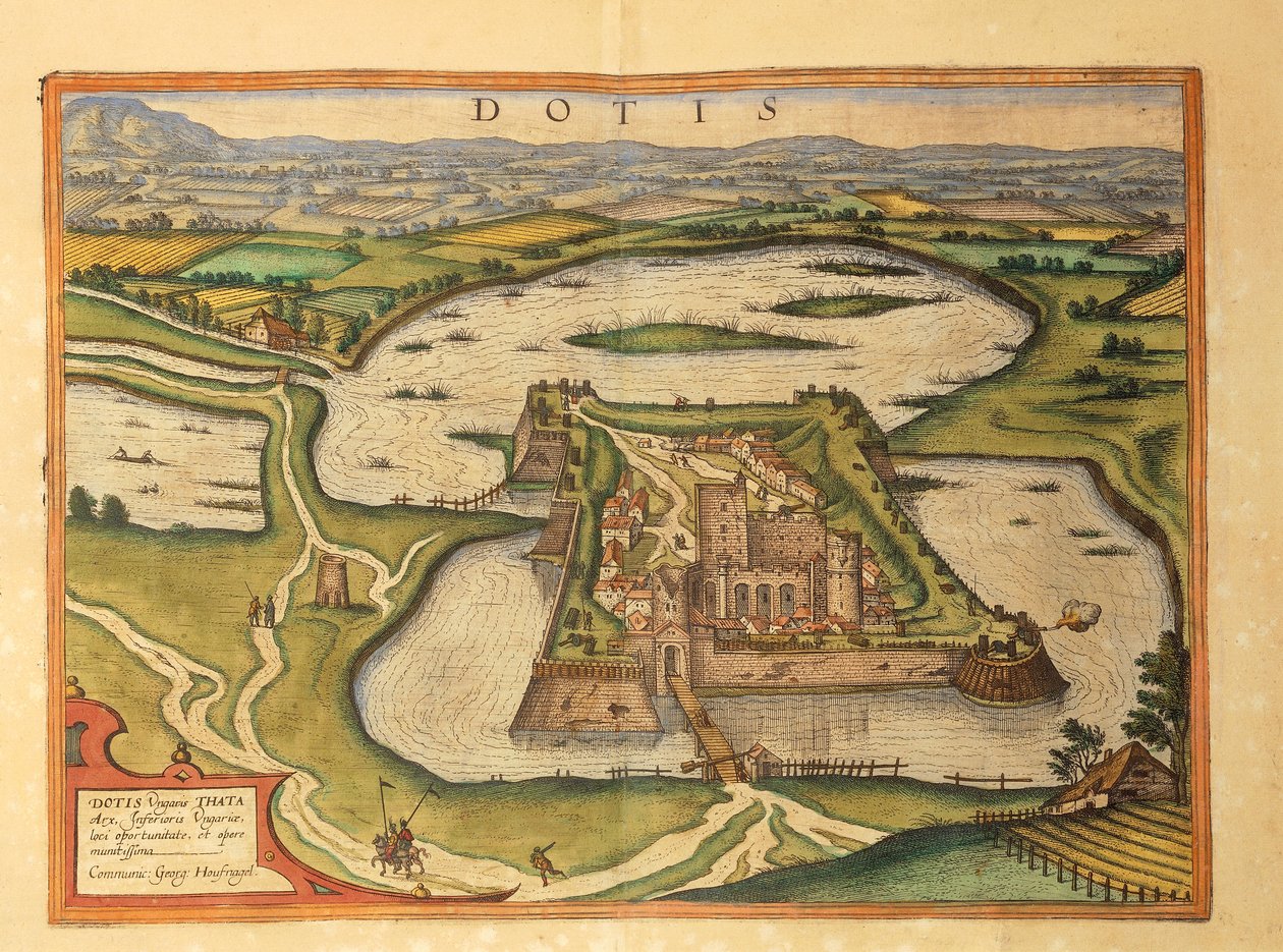 Tata, Dotis来自Georg Braun的Civitates Orbis Terrarum。 作者 弗兰斯