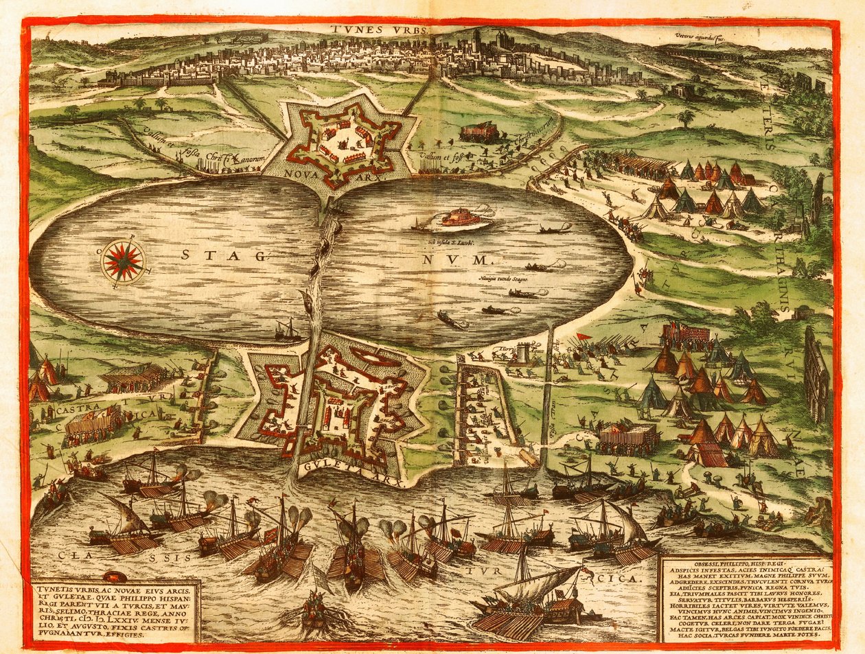 突尼斯，迦太基 作者 格奥尔格和霍根伯格·弗朗茨 (1535-90) 布劳恩