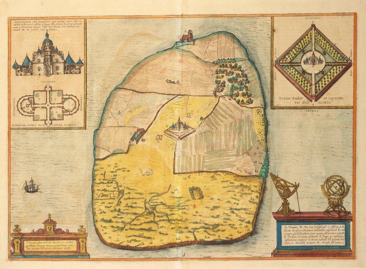 乔治-布劳恩的《Civitates Orbis Terrarum》中的Uranienborg 作者 弗兰斯