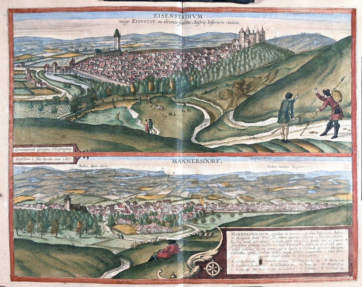 奥地利艾森斯塔特和Mannersdorf am Leithagebirge (雕刻) 作者 弗兰斯