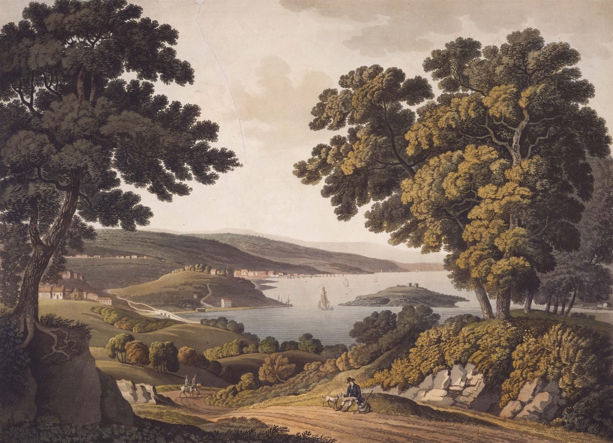 乔治城和联邦城，或华盛顿市，1801（aquatint） 作者 乔治·贝克