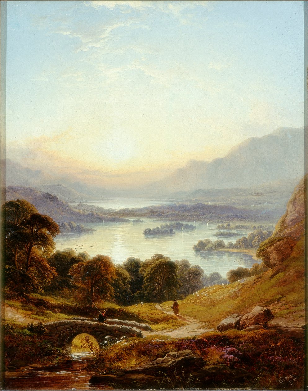 Derwentwater和Bassenthwaite Lakes，Keswick，1877 作者 乔治·布莱克棍棒