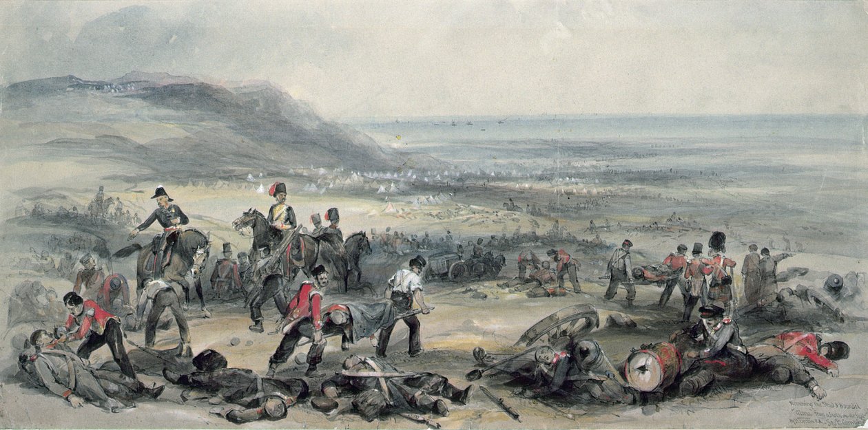在1854年9月20日克里米亚战争期间，在阿尔玛战役后解除了死者和受伤者 作者 乔治·布莱恩特·坎皮恩