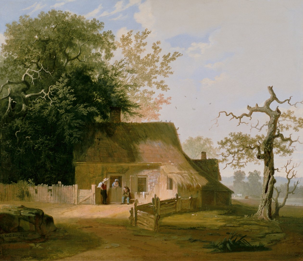 平房风景，1845年 作者 乔治·卡勒布·宾汉
