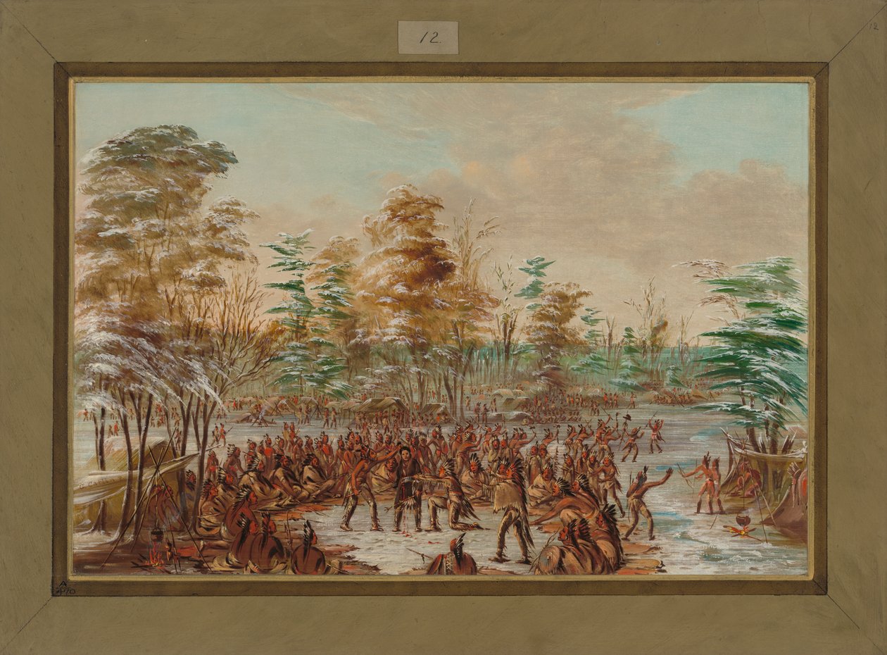 1880年1月，1847年至1848年，易洛蒂在易洛魁村庄寻求和平 作者 乔治·卡特琳