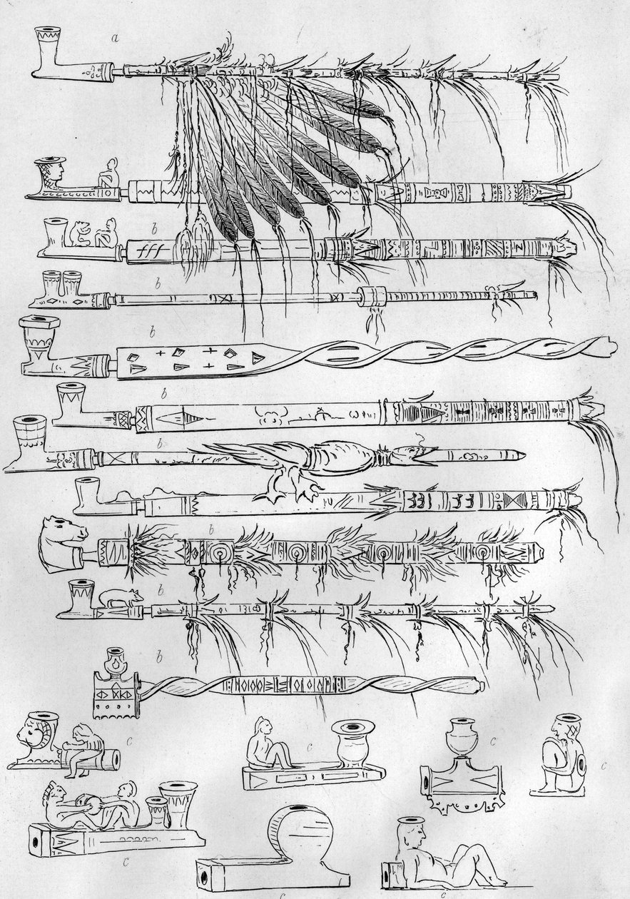 Sioux pipe，c.1851 作者 乔治·卡特琳