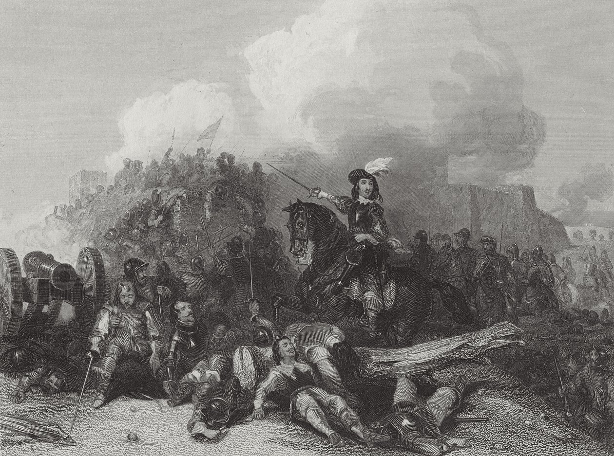 Sturming of Bristol，由JC Varrall 1844雕刻 作者 乔治·卡特莫尔