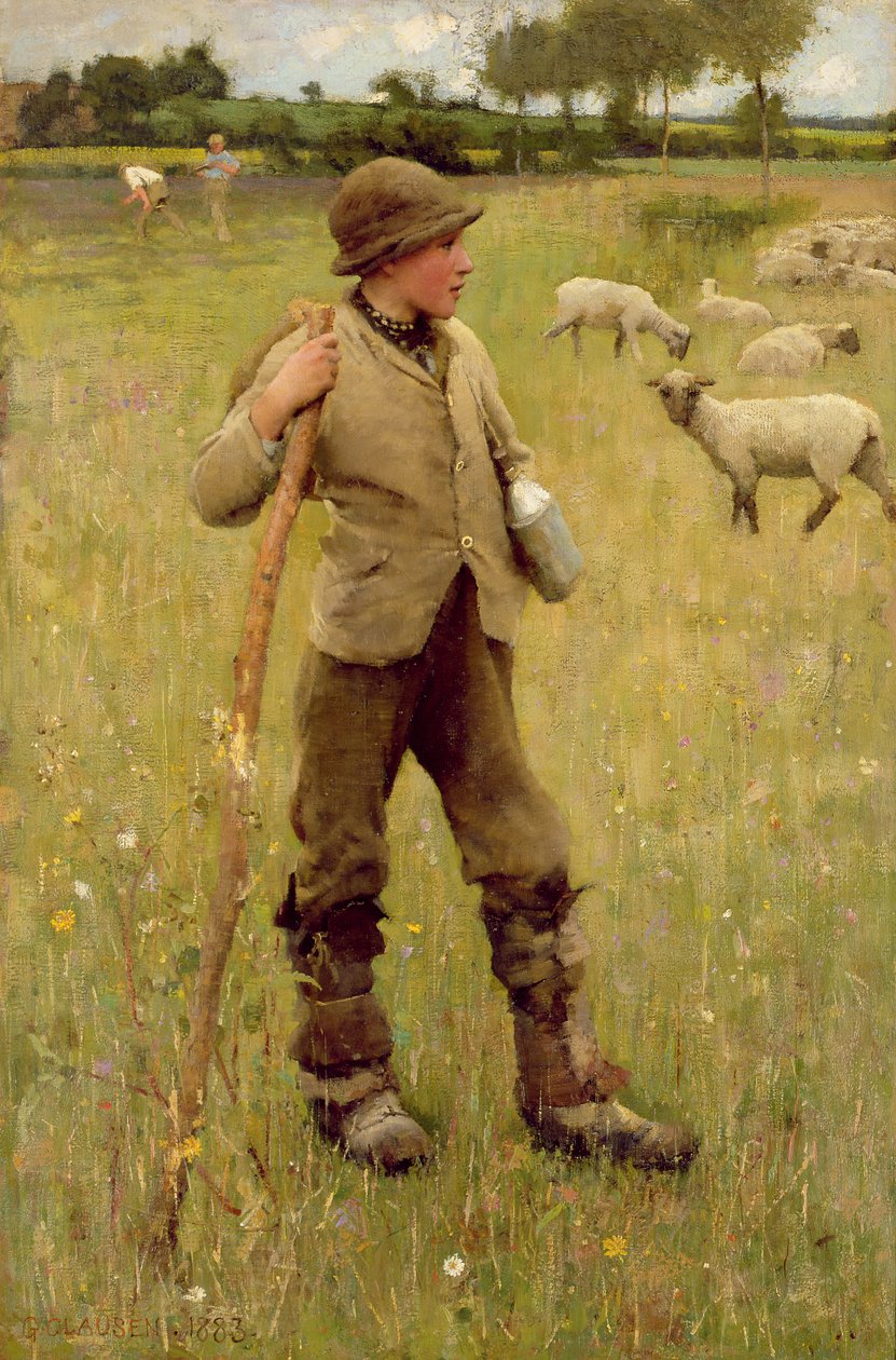 牧羊人男孩，1883年 作者 乔治·克劳森