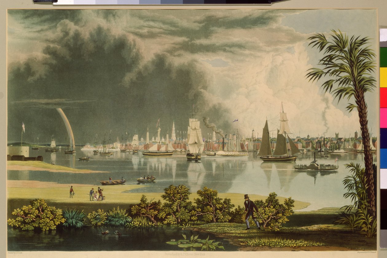 查尔斯顿市，由WJ Bennett雕刻，1838年 作者 乔治·库克